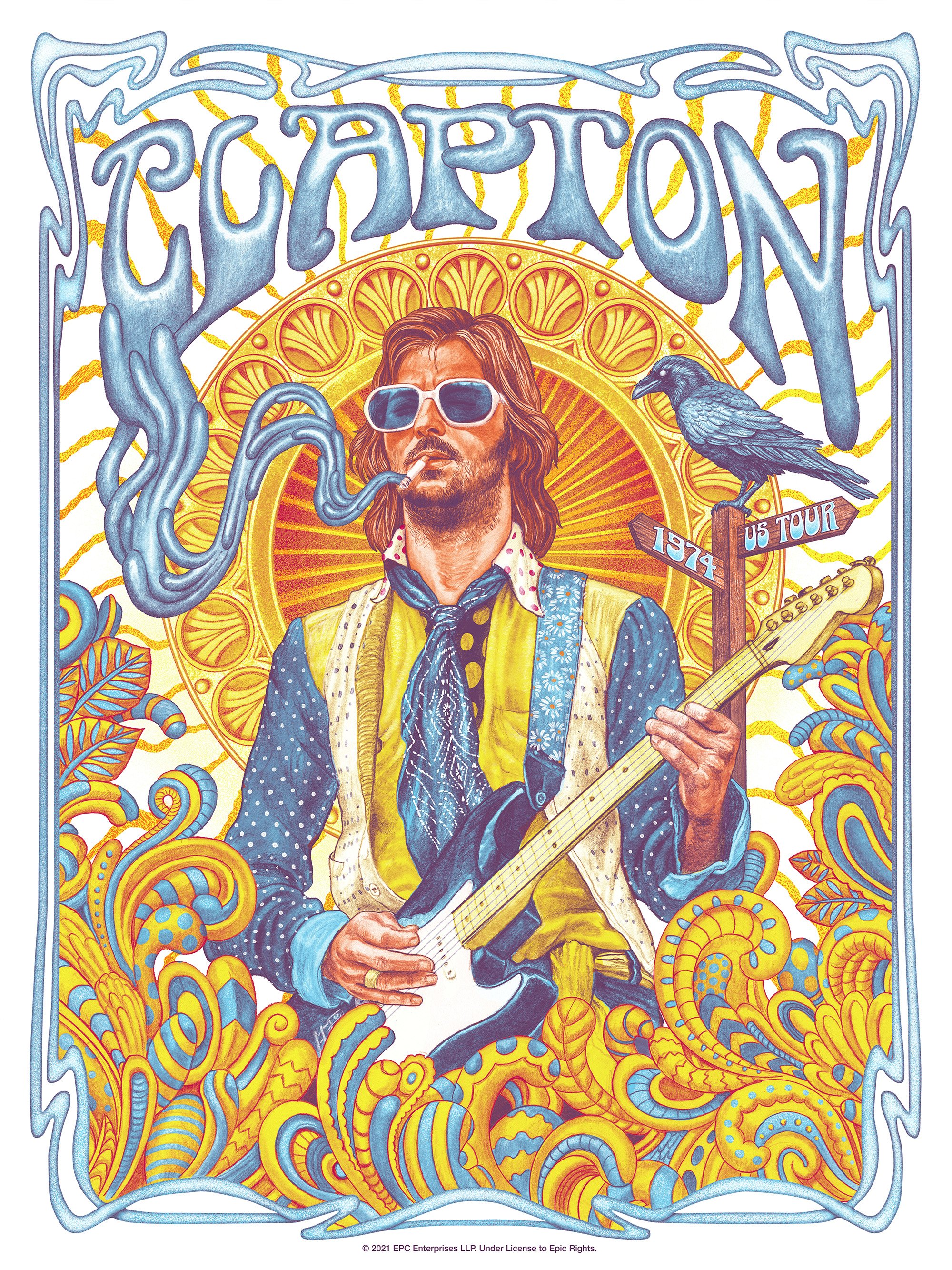 Eric Clapton - 1974 Tour Poster — RYAN RICHARDSON PRATT